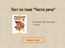 Тест по теме "Части речи"