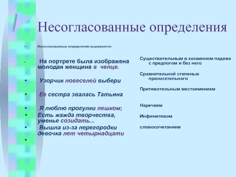 Обособленные несогласованные определения презентация 8 класс