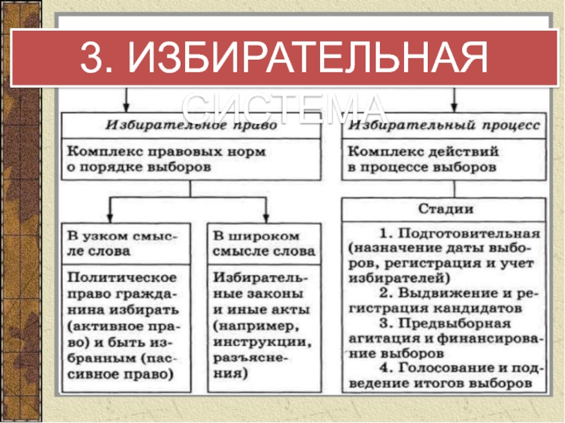 План по обществознанию выборы