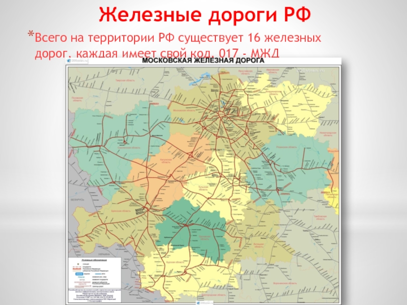 Карта железных дорог рф с городами