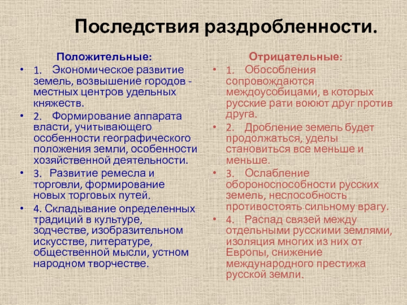 Какие последствия для русских земель имел. 3 Причины возвышения Москвы при раздробленности.