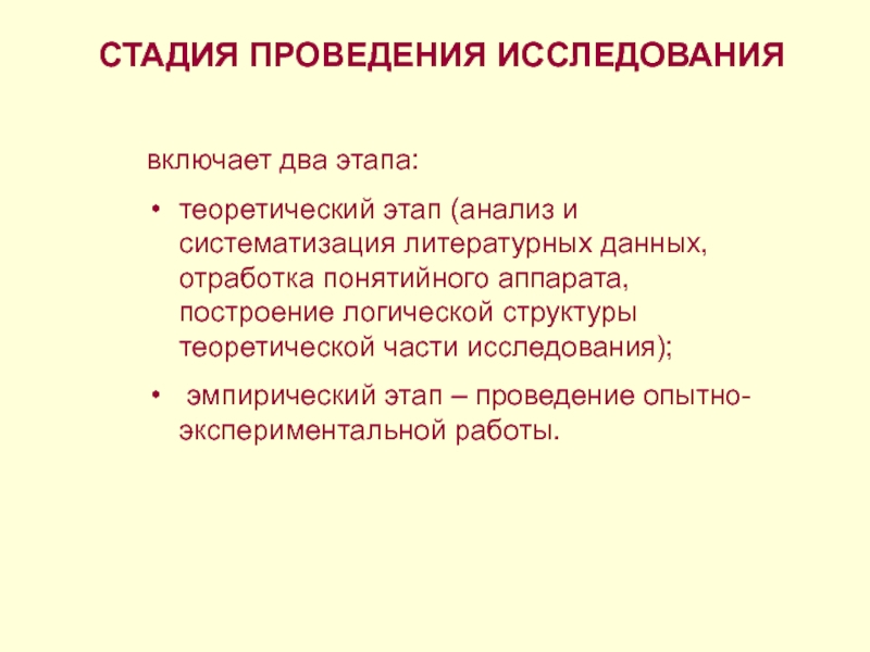 Этапы проведения презентации