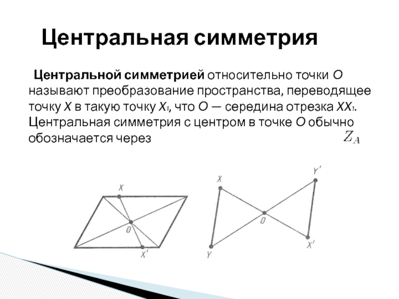 Сообщение осевая и центральная симметрия