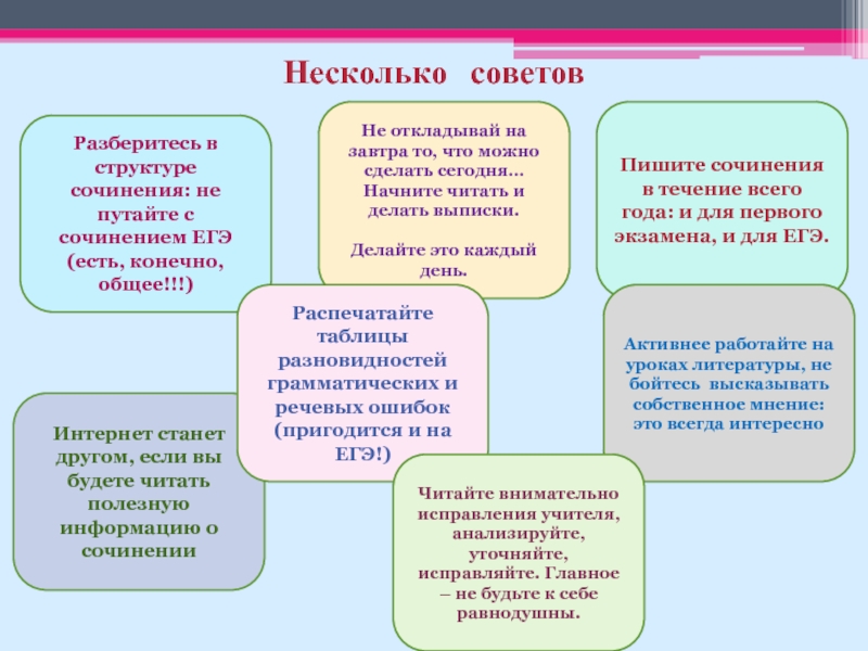 План итогового сочинения по литературе