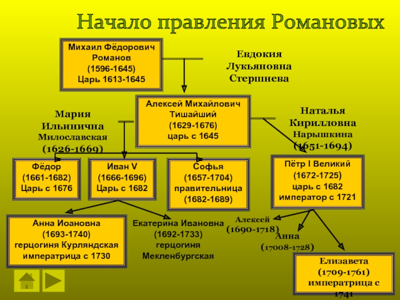 Правление ели. Начало династии Романовых правление Михаила Федоровича. Родословная царь Михаил Фёдорович 1613-1645. Михаил Федорович Романов Династия схема. Династия дома Романовых 1613-1918.