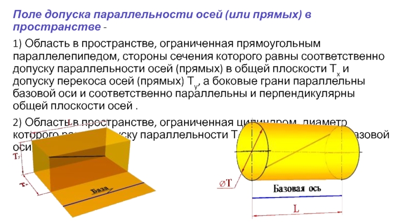 Допуск на параллельность на чертеже