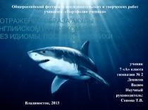 Отражение образа акулы в английском и русском языке через идиомы, пословицы, стихи
