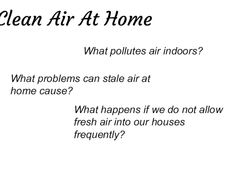 Clean Air at home