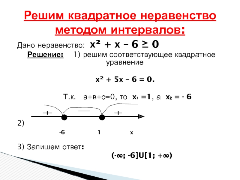 Решение неравенств методом интервалов 8 класс