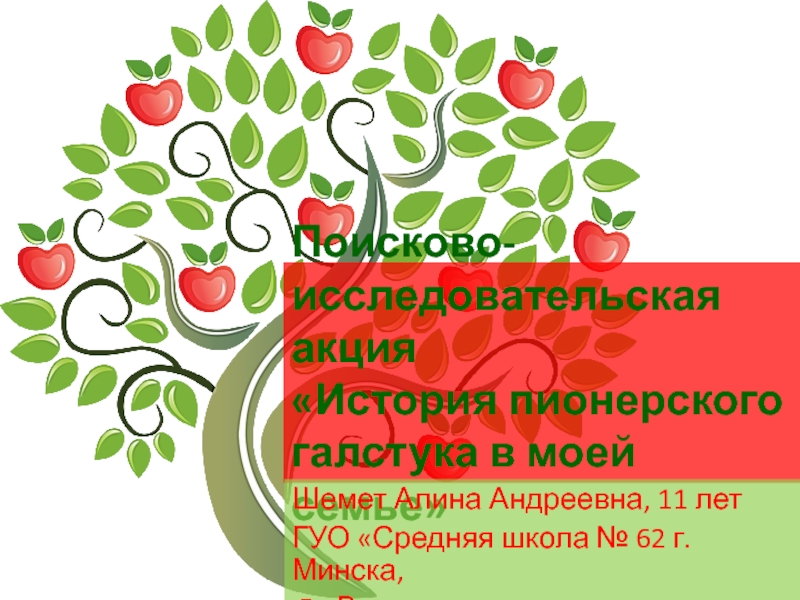 Поисково-исследовательская акция История пионерского галстука в моей семье