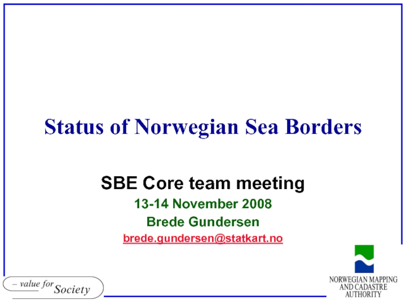 Status of Norwegian Sea Borders