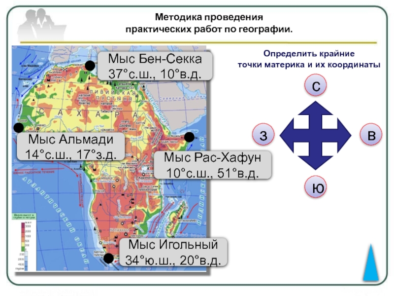 Подпишите крайние точки евразии и их географические координаты контурная карта 7 класс гдз география