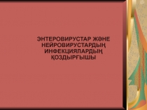 ЭНТЕРОВИРУСТАР ЖӘНЕ НЕЙРОВИРУСТАРДЫҢ ИНФЕКЦИЯЛАРДЫҢ ҚОЗДЫРҒЫШЫ