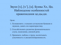 Особенности правописания це, цы, ци