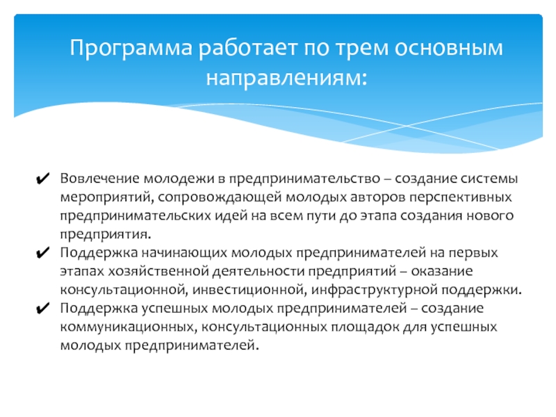 Проект вовлечение молодежи в предпринимательскую деятельность