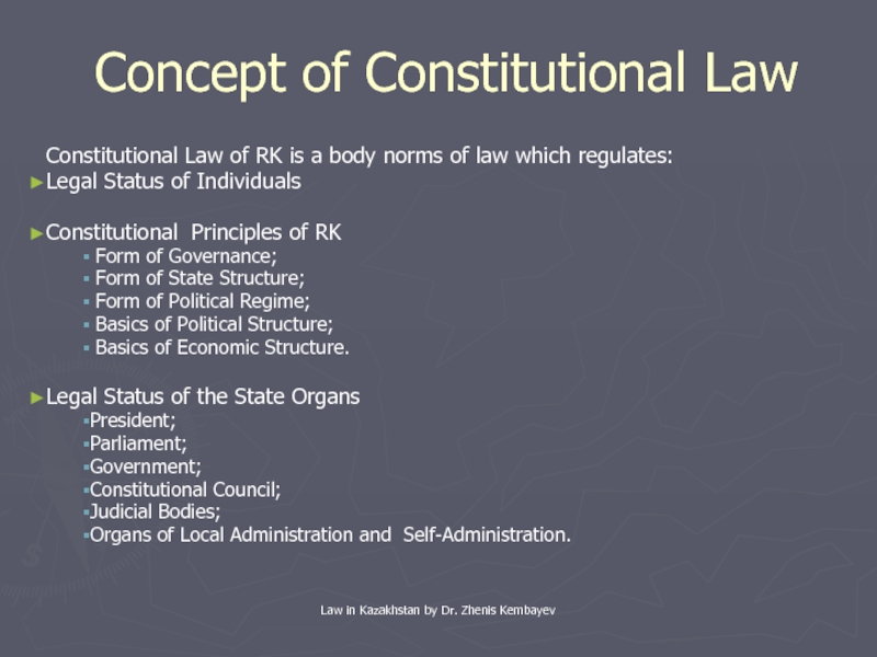 Презентация Concept of Constitutional Law