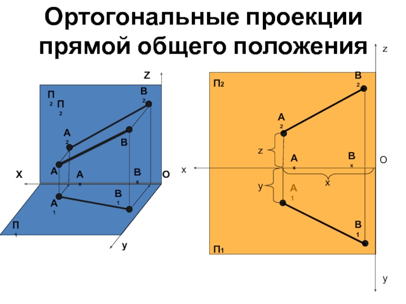 Общая проецирующая прямая