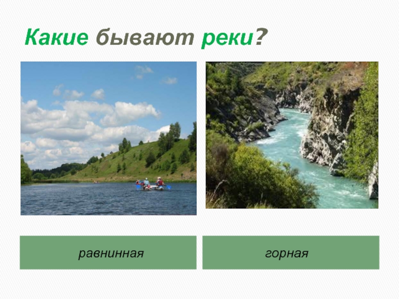 Какие бывают реки. Какие реки бывают равнинные. Какие бывают реки названия рек. Какие бывают реки 2 класс.