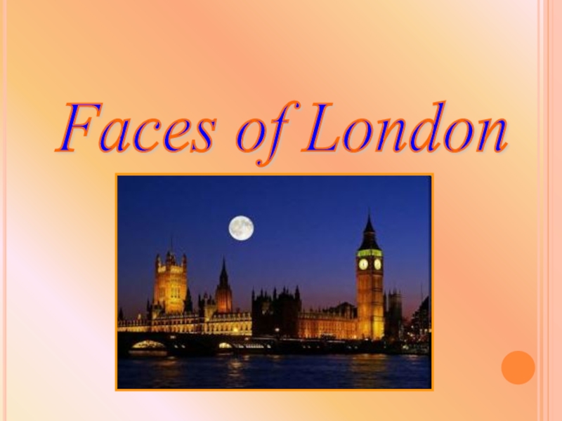 Презентация Faces of London