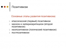 Позитивизм 