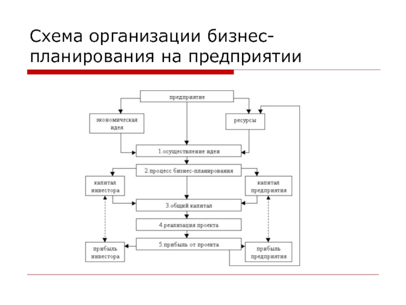 Управление и организация бизнес план