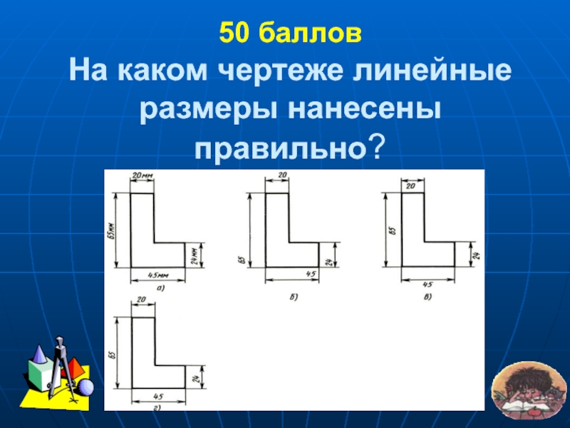 Каких линейных размеров. Линейные Размеры. На каком чертеже правильно нанесены линейные Размеры?. Нанесение линейных размеров на чертеж правильно. Линейный размер на чертеже.