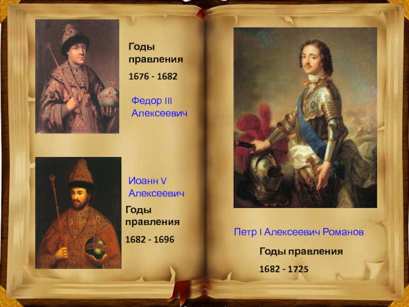 Внук петра великого читать. Цари правители в 1682-1696.
