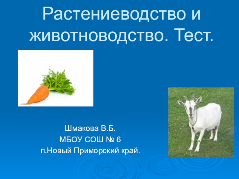 Презентация Растениеводство и животноводство.