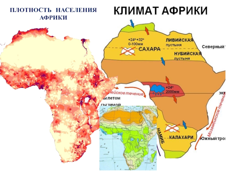 Плотность населения в африке карта