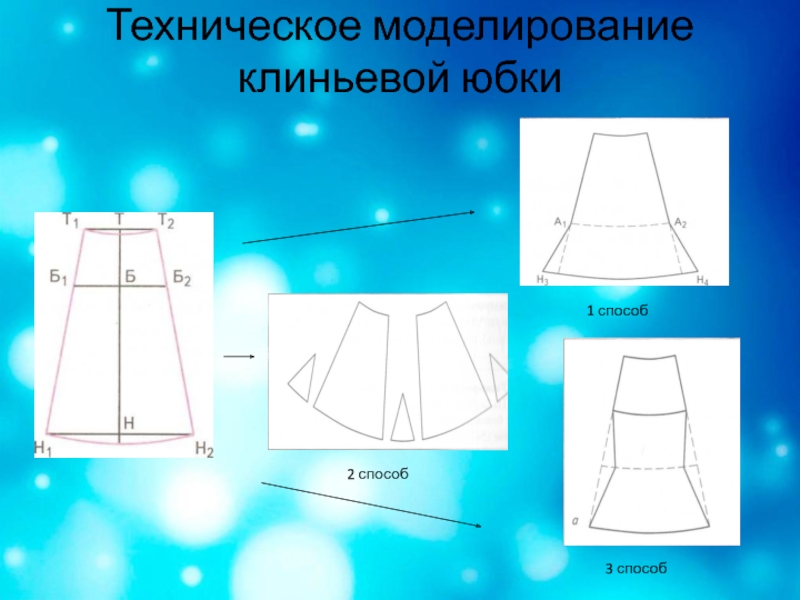 Клиньевая юбка чертеж