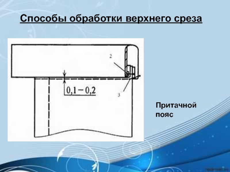 Обработка пояса юбки