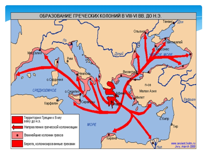 Карта основание греческих колоний 5 класс контурная по истории