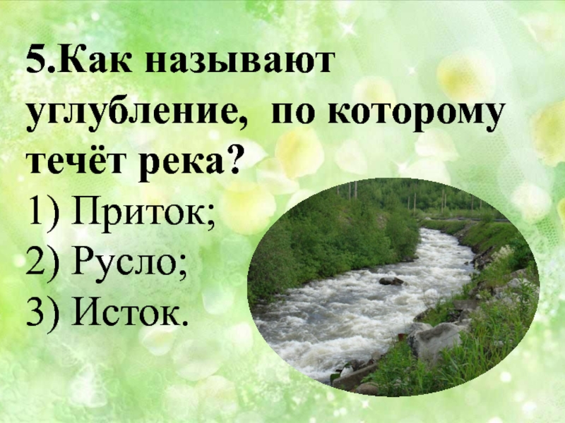 Как называется углубление по которому протекает река