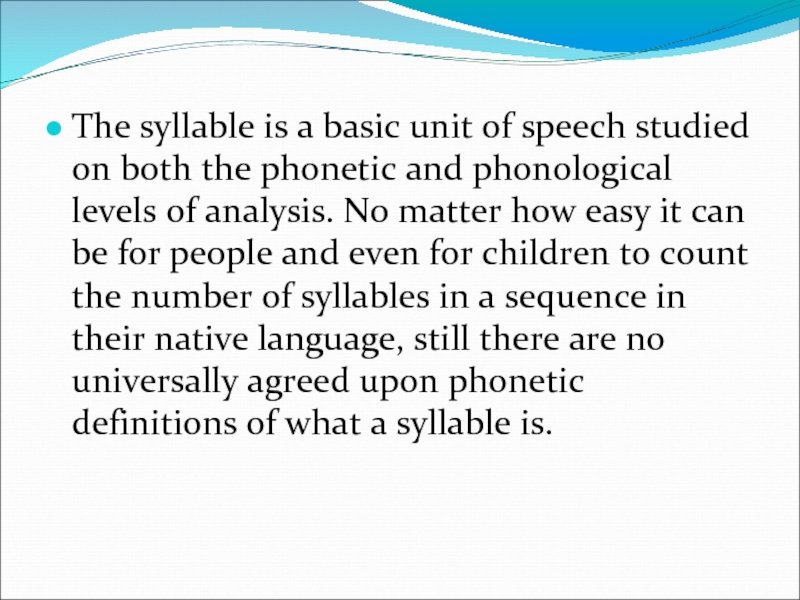 Speech units