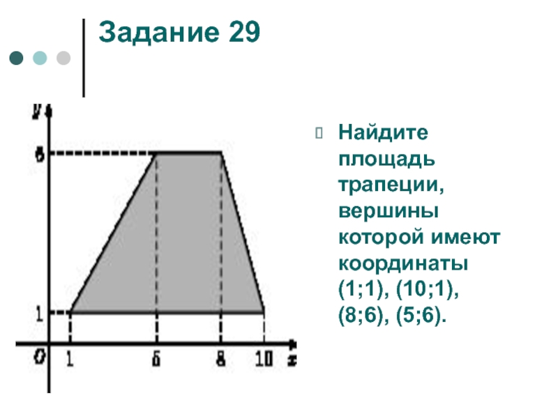 Имеют координаты. Найдите площадь трапеции вершины которой имеют координаты 1 1 10 1 6 7 3 7. Вершина трапеции имеют координаты 1 1 10 1 8 7 5 7. Найдите площадь трапеции вершины которой имеют координаты 1 1 2 5. Найдите площадь трапеции вершины которой имеют координаты 1 1 10 1 8 6 5 6.