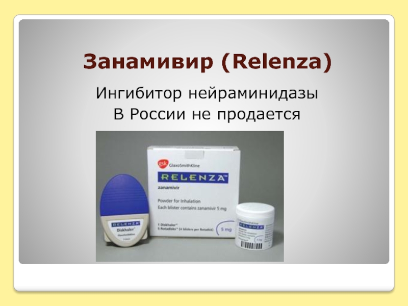 Занамивир (Relenza)Ингибитор нейраминидазыВ России не продается