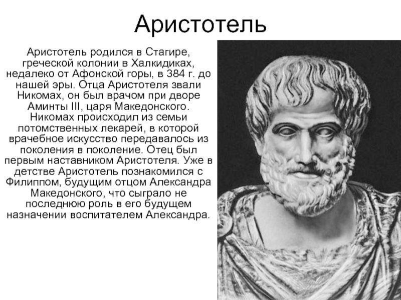 Презентация Аристотель