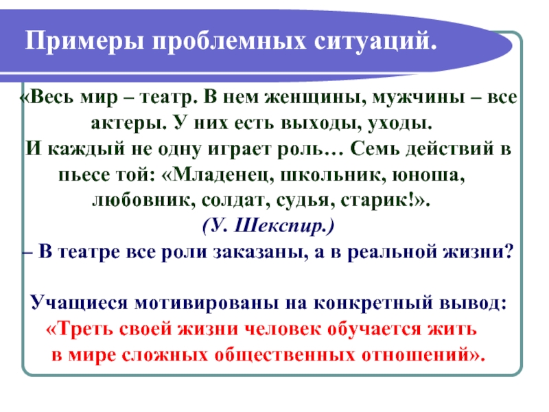 Как написать проблемную ситуацию в проекте