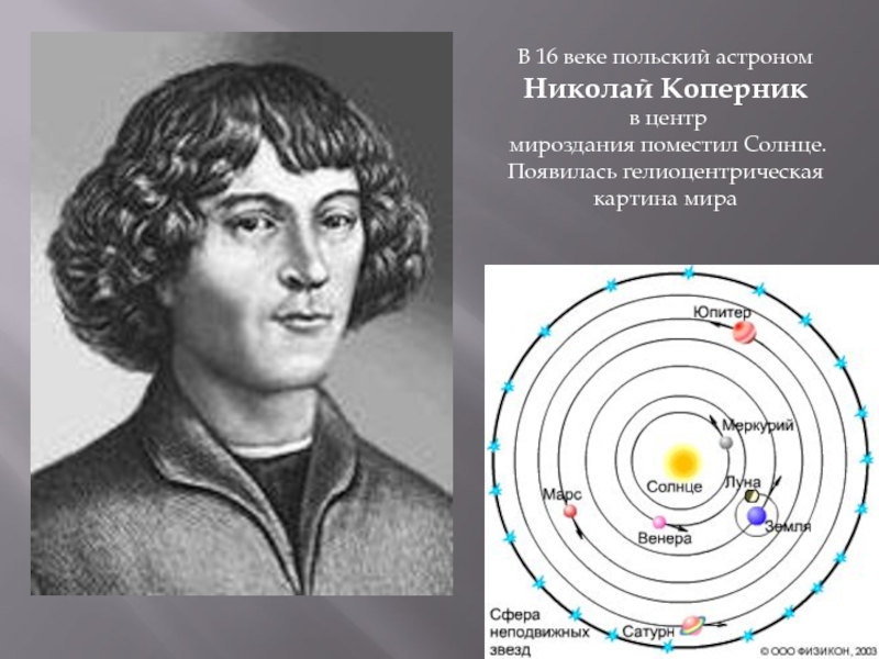 Создание гелиоцентрической системы мира какая картина мира