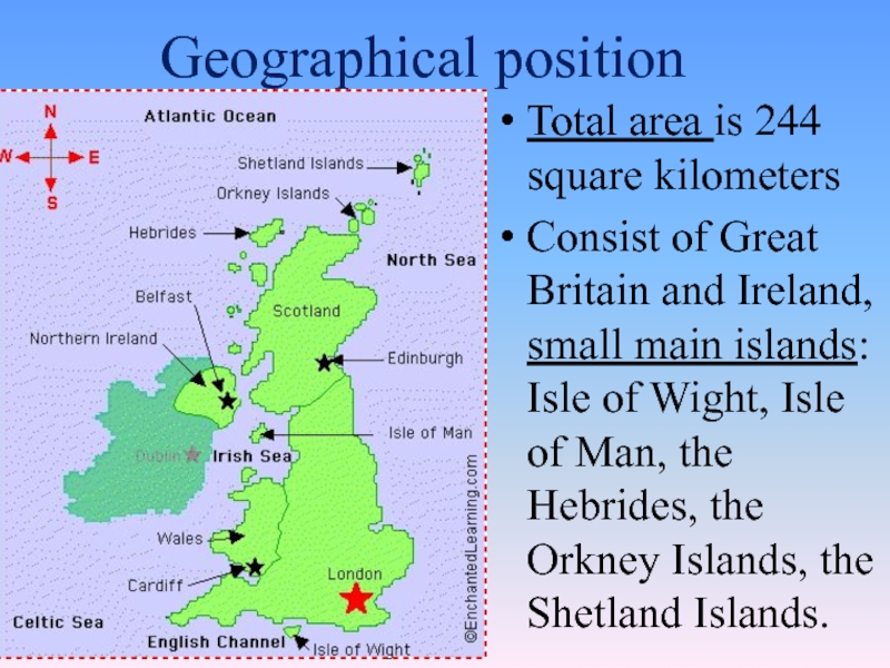 Which part of island of great. Geographical position of great Britain карта. 1 Geographical position of great Britain. Great Britain geographical position презентация. The United Kingdom of great Britain and Northern Ireland Geography.