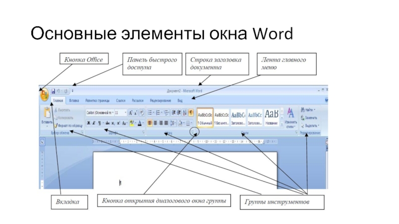 Укажите основные элементы. К основным элементам главного окна приложения Microsoft Word относятся:. Перечислите элементы интерфейса окна MS Word. Microsoft Word элементы структуры окна. Интерфейс текстового процессора MS Word. Структура окна..