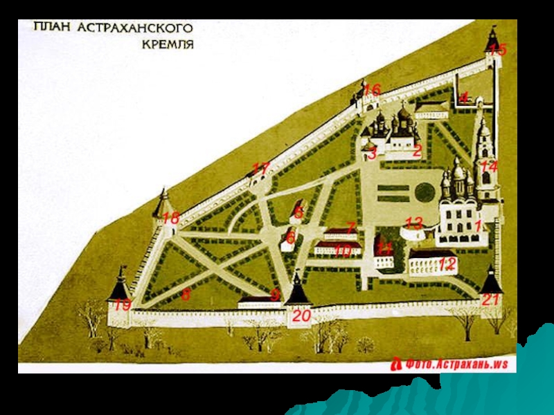 Астраханский кремль план