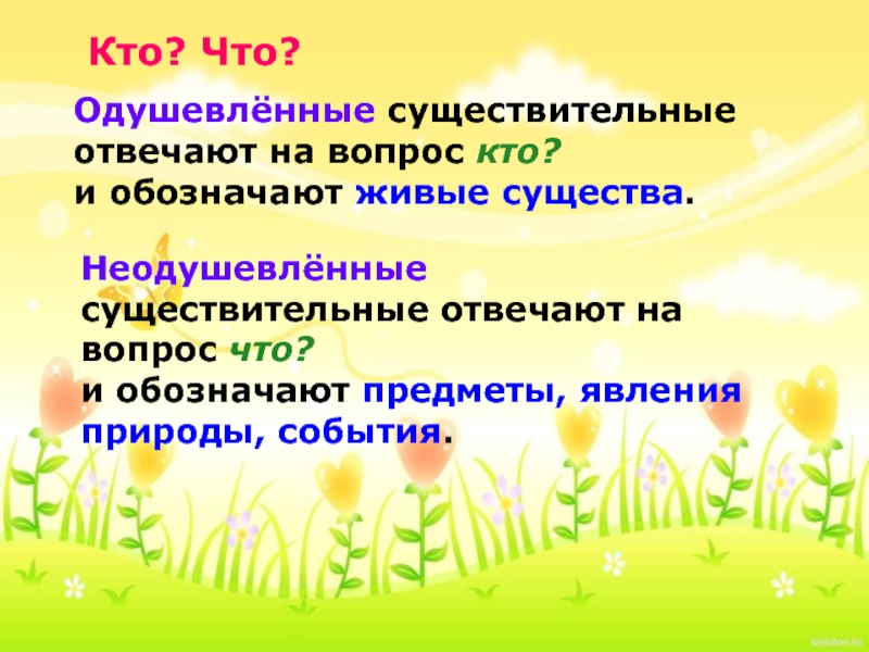 Презентация слова отвечающие на вопрос кто что 1 класс 21 век