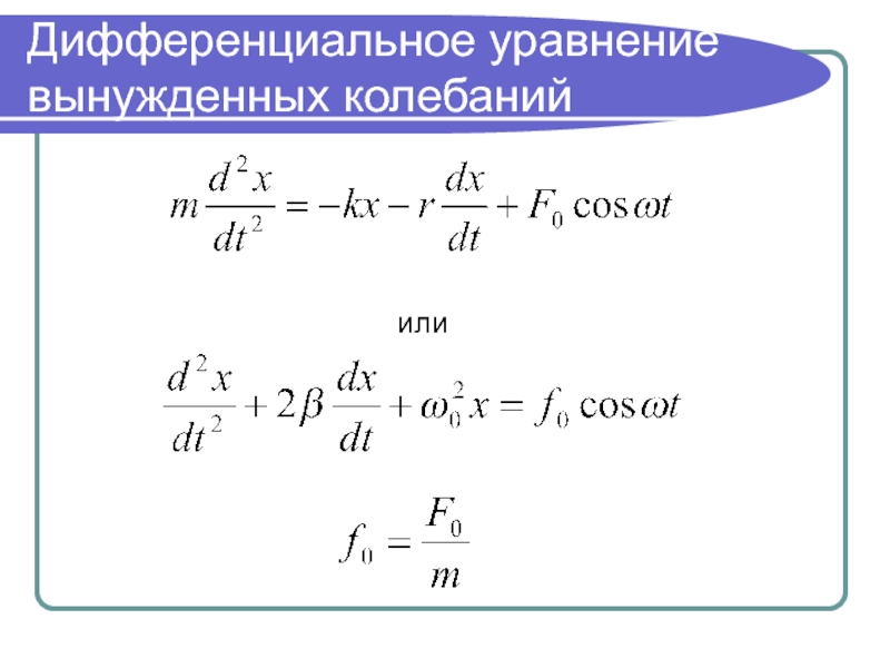 Колебания описываются уравнением