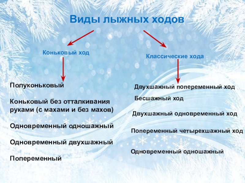 Характеристика лыжных ходов презентация