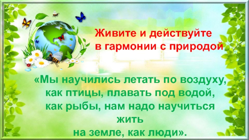 В гармонии с природой проект по английскому языку