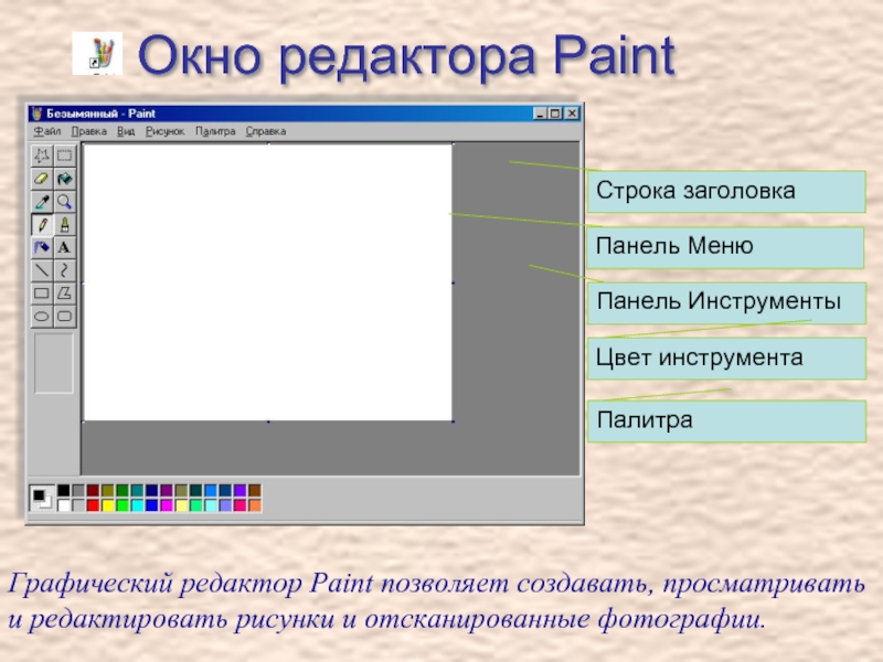 Программа paint является редактором