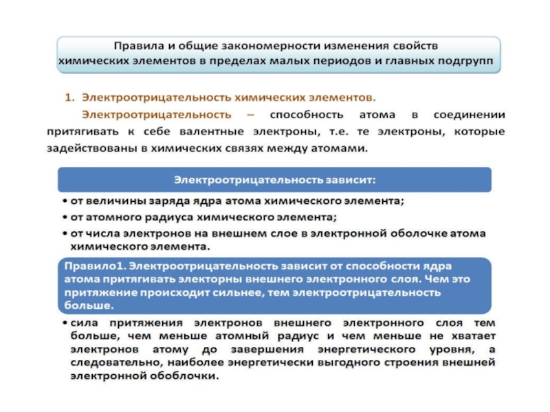 Презентация по химии 8 класс электроотрицательность