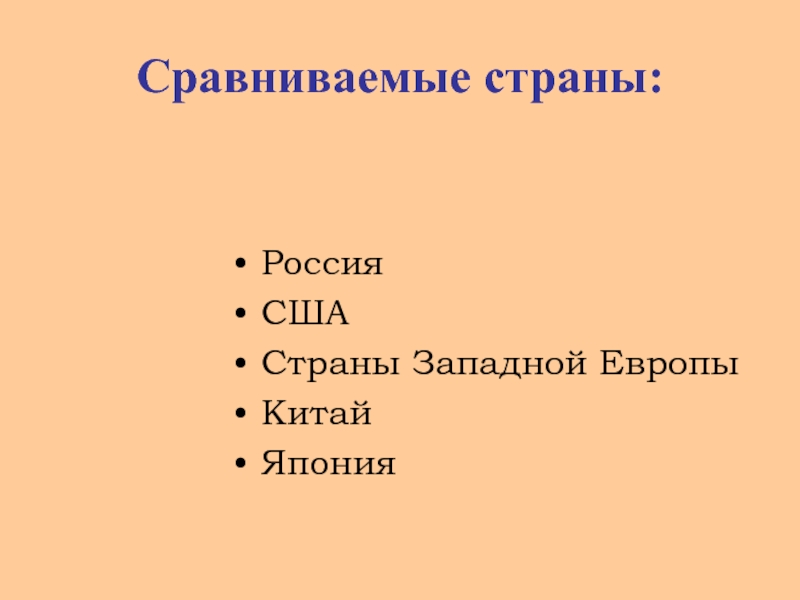 Сравнить страны