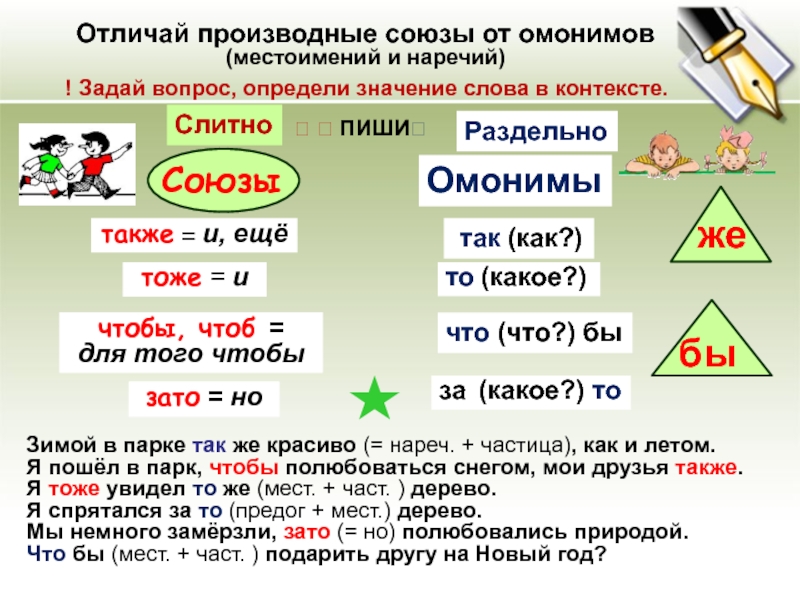 А также указать какие. Производные Союзы. Отличие наречий от омонимичных слов. Отличие союзов от слов омонимов. Производные Союзы таблица.